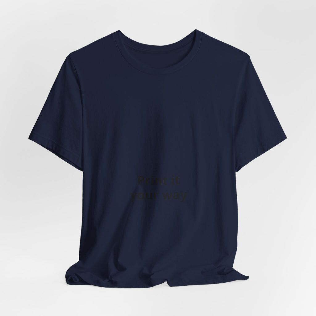 Custom White Tee - "Print It Your Way" Short Sleeve T-Shirt