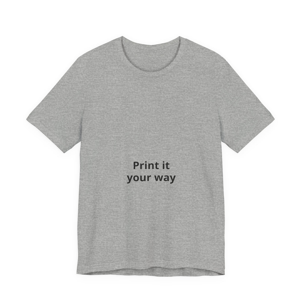 Custom White Tee - "Print It Your Way" Short Sleeve T-Shirt