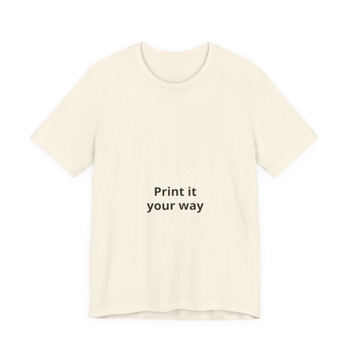 Custom White Tee - "Print It Your Way" Short Sleeve T-Shirt