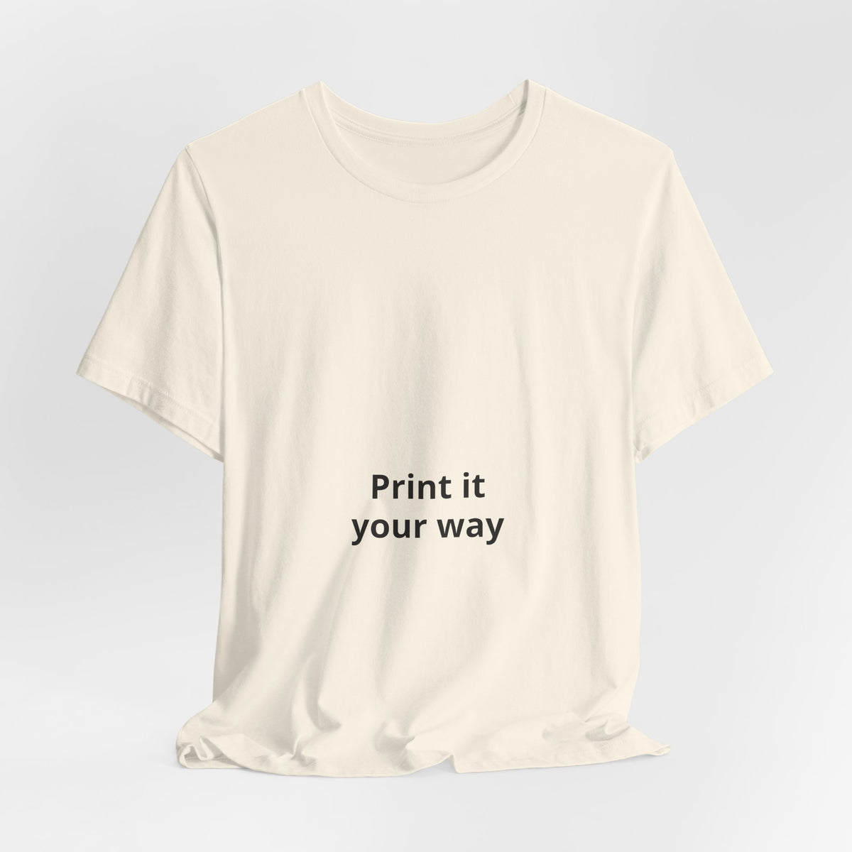 Custom White Tee - "Print It Your Way" Short Sleeve T-Shirt